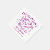 レトロモダンカクテルパープルバチェロレッテ スタンダードカクテルナプキン (角)