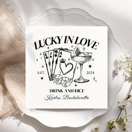 レトロモダンカクテルブラックバチェロレッテ スタンダードカクテルナプキン