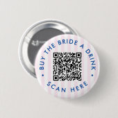 レトロモダンカクテルブルー&ピンクバチェロレッテ 缶バッジ (正面&裏面)