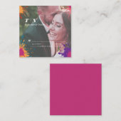 レトロモダンカラフルウェディング エンクロージャーカード (正面/裏面)