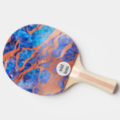レトロモダンカラフルロシンプルゴ 卓球ラケット (横)