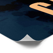 レトロモダンカンボジア旅行ポスター ポスター (角)