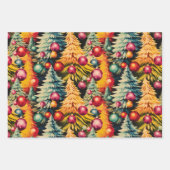 レトロモダンクリスマスツリーエクストラヴァンザ ラッピングペーパーシート (正面2)