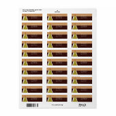 レトロモダンクリスマスツリー差出人住所 ラベル (フルシート)