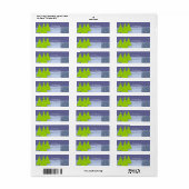 レトロモダンクリスマスツリー差出人住所 ラベル (フルシート)