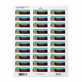 レトロモダンクリスマスツリー差出人住所 ラベル (フルシート)