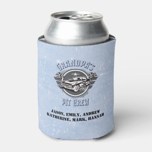 レトロモダングランパズピットクルーレーシングカー 缶クーラー (缶正面)