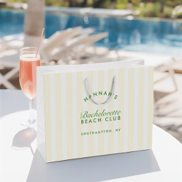 レトロモダングリーンとイエローバチェロレッテ ラージペーパーバッグ