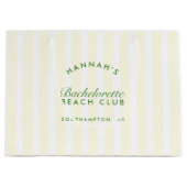 レトロモダングリーンとイエローバチェロレッテ ラージペーパーバッグ (正面)