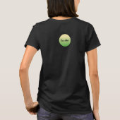 レトロモダングリーンイエローサークル名モノグラム Tシャツ (裏面)