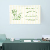 レトロモダングリーンカクテルバチェロレッテ 横断幕 (トレードショー)