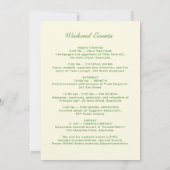 レトロモダングリーン&イエローバチェロレッテ週末 招待状 (裏面)