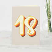 レトロモダングルーヴィグレイ18位誕生日 カード (正面)