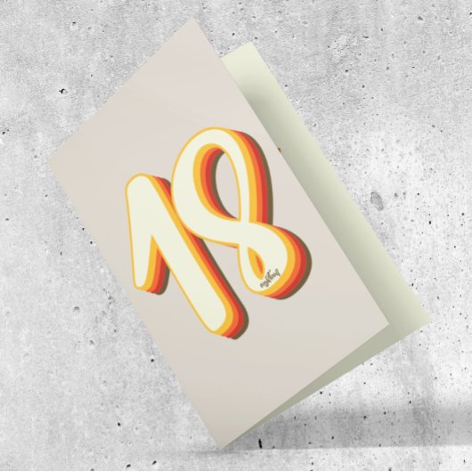 レトロモダングルーヴィグレイ18位誕生日 カード