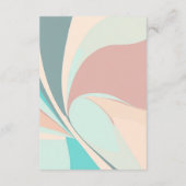 レトロモダングルーヴィピーチティール(緑がかった色)&アクア披露宴 エンクロージャーカード (裏面)