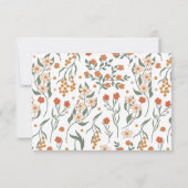 レトロモダングルーヴィフローラベビーシャワー サンキューカード (裏面)