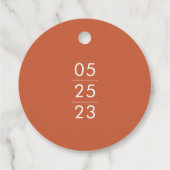 レトロモダングルーヴィ赤ちゃんシャワーありがとう フェイバータグ (裏面)