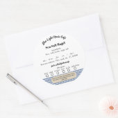 レトロモダンコテージフードロースタッカー ラウンドシール (封筒)