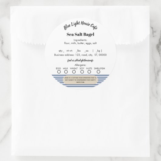 レトロモダンコテージフードロースタッカー ラウンドシール (バッグ)