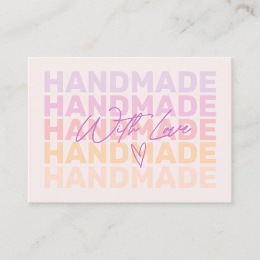 レトロモダンサンキュースモールビジネスカード 名刺 (正面)