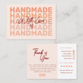 レトロモダンサンキュースモールビジネスカード 名刺 (正面/裏面)