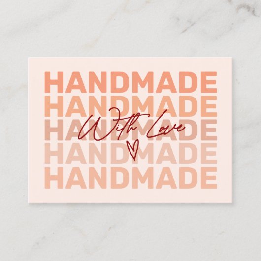 レトロモダンサンキュースモールビジネスカード 名刺 (正面)