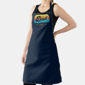 レトロモダンサンセットパパの娘たちカスタムブルー エプロン (インサイチュ)