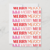 レトロモダンサンタメリークリスマスパーティー招待 招待状 (裏面)