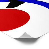 レトロモダンサークルの60年代のスクーター少年 ポスター (角)