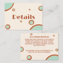 レトロモダンサークルアクア70s結婚の詳細 エンクロージャーカード