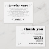 レトロモダンシックジュエリー気にサンキュービジネス エンクロージャーカード (正面/裏面)