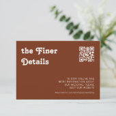 レトロモダンシックテラコッタ市松模様に詳細 エンクロージャーカード (スタンド正面)