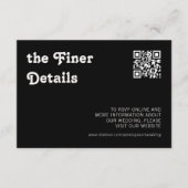 レトロモダンシック黒市松模様に素晴らし詳細 エンクロージャーカード (正面)