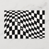 レトロモダンシック黒市松模様に素晴らし詳細 エンクロージャーカード (裏面)