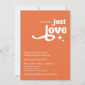 レトロモダンジャストラブオレンジ70s 招待状 (正面)