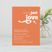 レトロモダンジャストラブオレンジ70s 招待状 (スタンド正面)