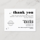 レトロモダンジュエリー気にThank You Company Logo 名刺 (裏面)