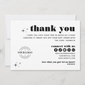 レトロモダンジュエリー気にThank You Company Logo 招待状 (裏面)