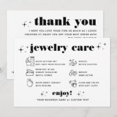 レトロモダンジュエリー気にThank You Company Logo 招待状 (正面/裏面)