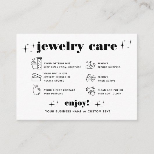 レトロモダンジュエリー気にThank You Logo Business エンクロージャーカード (正面)