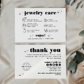 レトロモダンジュエリー気にThank You Logo Business エンクロージャーカード