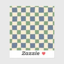 レトロモダンジンガムブルーピンクスクレーブパターン