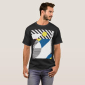 レトロモダンスタイル背景デザイン Tシャツ (正面フル)