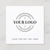 レトロモダンタイポグラフィロゴ2 QRコード スクエア名刺 (正面)