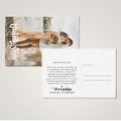 レトロモダンタイポグラフィ2-Photo'結婚s Thank You ポストカード