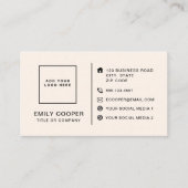 レトロモダンチェッ市松模様にクボードのロゴカスタム 名刺 (正面)