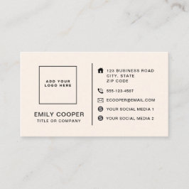 レトロモダンチェッ市松模様にクボードのロゴカスタム 名刺