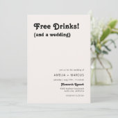 レトロモダンチックフリードリンク結婚ズ 招待状 (スタンド正面)