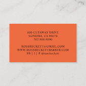 レトロモダンツイスト理容師美容師 名刺 (裏面)