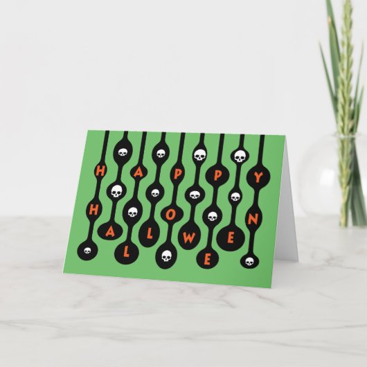 レトロモダンハッピーハローウィン カード (正面)